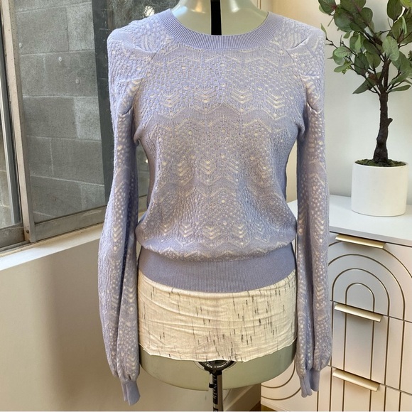 Joie Sweaters - Joie Blue Pointelle Sweater, Size S